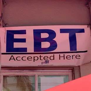 EBT cards accepted
