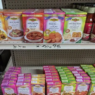 a variety of food items