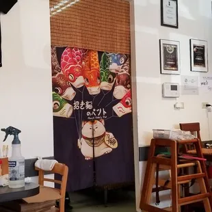 Lucky cat guarding the kitchen