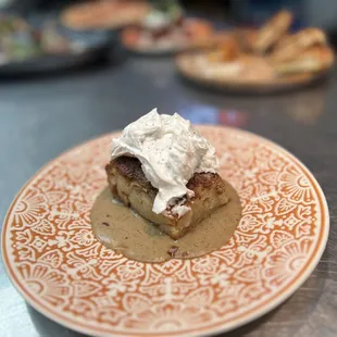 a plate of food on a table