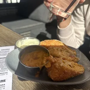 Butter chicken egg rolls