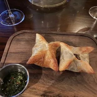 Melbec infused beef empanadas