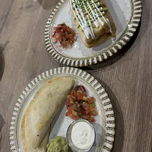 Carne asada Corn quesadillas  Carne asada Chimichangas