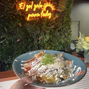 Chilaquiles red and green DELICIOSOS!