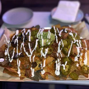 Steak Loaded Nachos at the Coors Light Chill Zone. It was a massive amount of nachos!