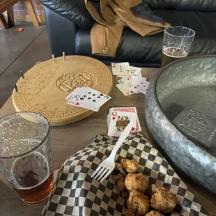 Cribbage , bites and beer