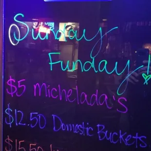 Sunday&apos;s specials!!
