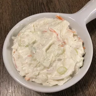 Coleslaw has a unique taste