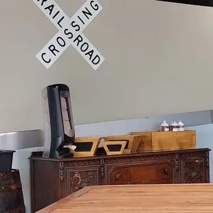 condiment buffet table