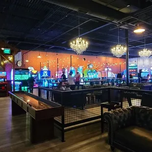 the bar and lounge area