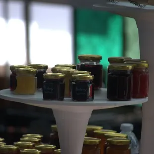 jars of jams on display