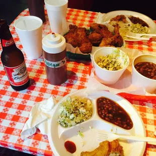 The full dinner spread. Very Americana. (2015).
