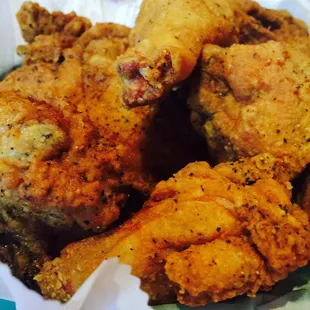 A little bit of chicken fried