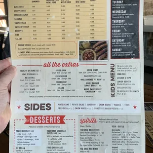 Menu - December 2021