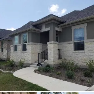 The before photo of the front entry