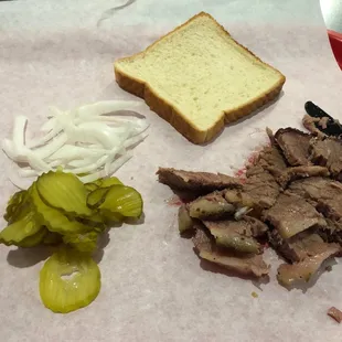 Quarter lb of brisket moist