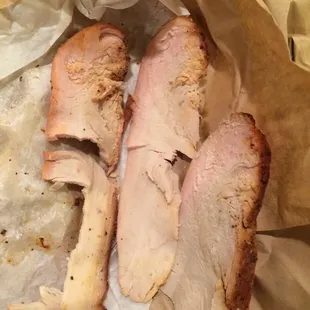 Some sad looking and tasting Smoked turkey