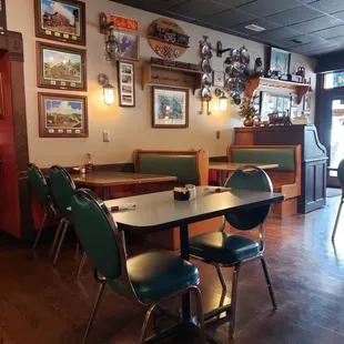a view of the dining area