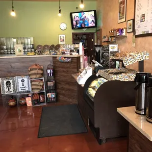 Warm inviting coffee shop