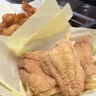 Fried Catfish rolled in seasoned yellow corn meal! We do it the best, forget the rest!