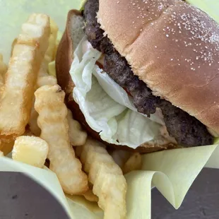 Hamburger and Fries