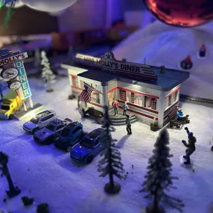 The Diner and some matchbox cars.