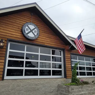 Old fire station they convert into a restaurant