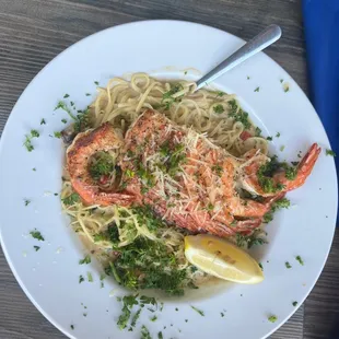 Pasta with shrimp