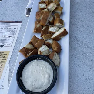 Pretzel and beer cheese