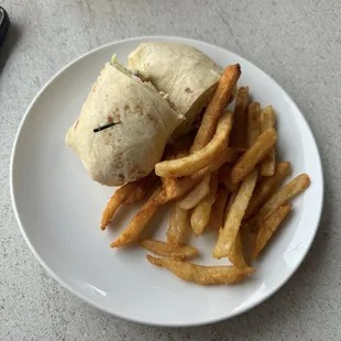 The lunch chicken bacon ranch wrap