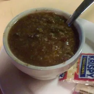 Stuffed green pepper soup.