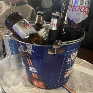 a bucket of beer