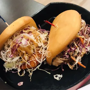 Chashu buns with beef - so good - sweet and savory