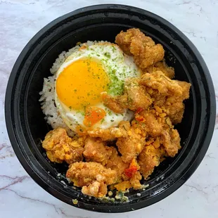 Salted Egg Chicken Rice Bowl