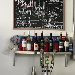 a chalkboard with a menu on it