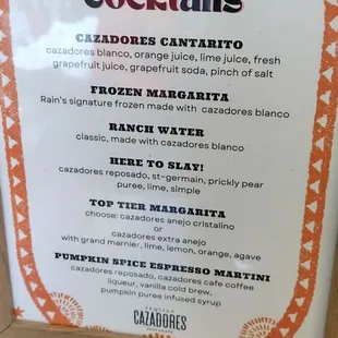 a sign for gazddores cocktails