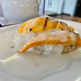 Mango sticky rice dessert ($7.95)