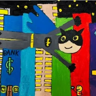 Super Hero - acrylic painting