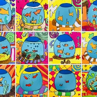 children's art - inspired by Henry Matisse