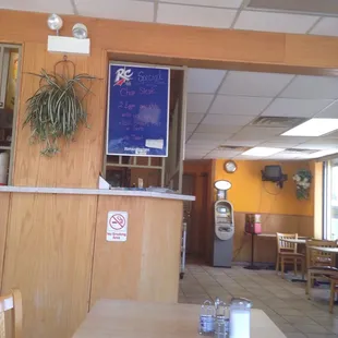 Chop Steak 2 eggs any style with has Browns rice or grits and toast. 7.99