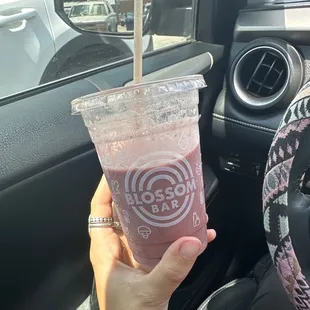 Cherry Pie Smoothie - made with house made oat milk!