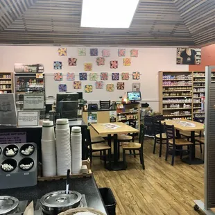 the interior of the store