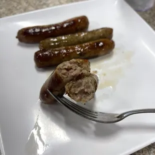 Undercooked sausage for the second time.