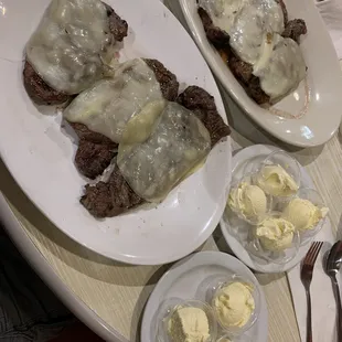 New York steaks and cheese, with butter! Carnivore diet