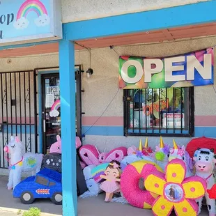 a variety of stuffed animals