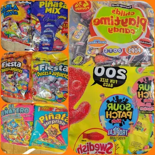 a variety of candy