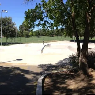 Cool skate park.