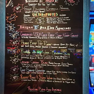 Specials from the diner menu