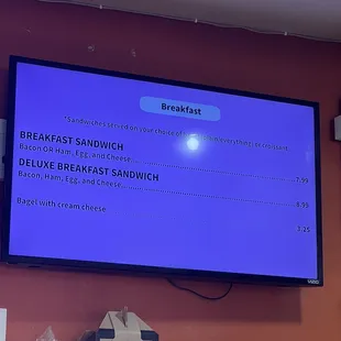 Breakfast sandwhich options!