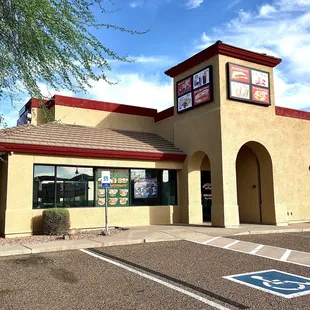 South side of business. Drive through is in the rear.